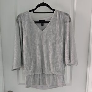 Vince Camuto Metallic Silver Blouse